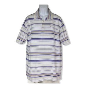 Nike Mens Tiger Woods XL Polo Striped Shirt